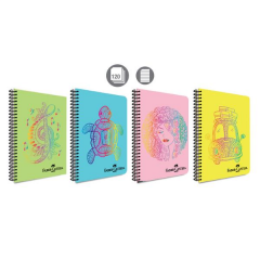 Faber Castell PP Kpk Faces Spiralli Defter 120yp Çizgili