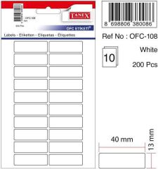 Tanex 13X40 Etıket Kod 108