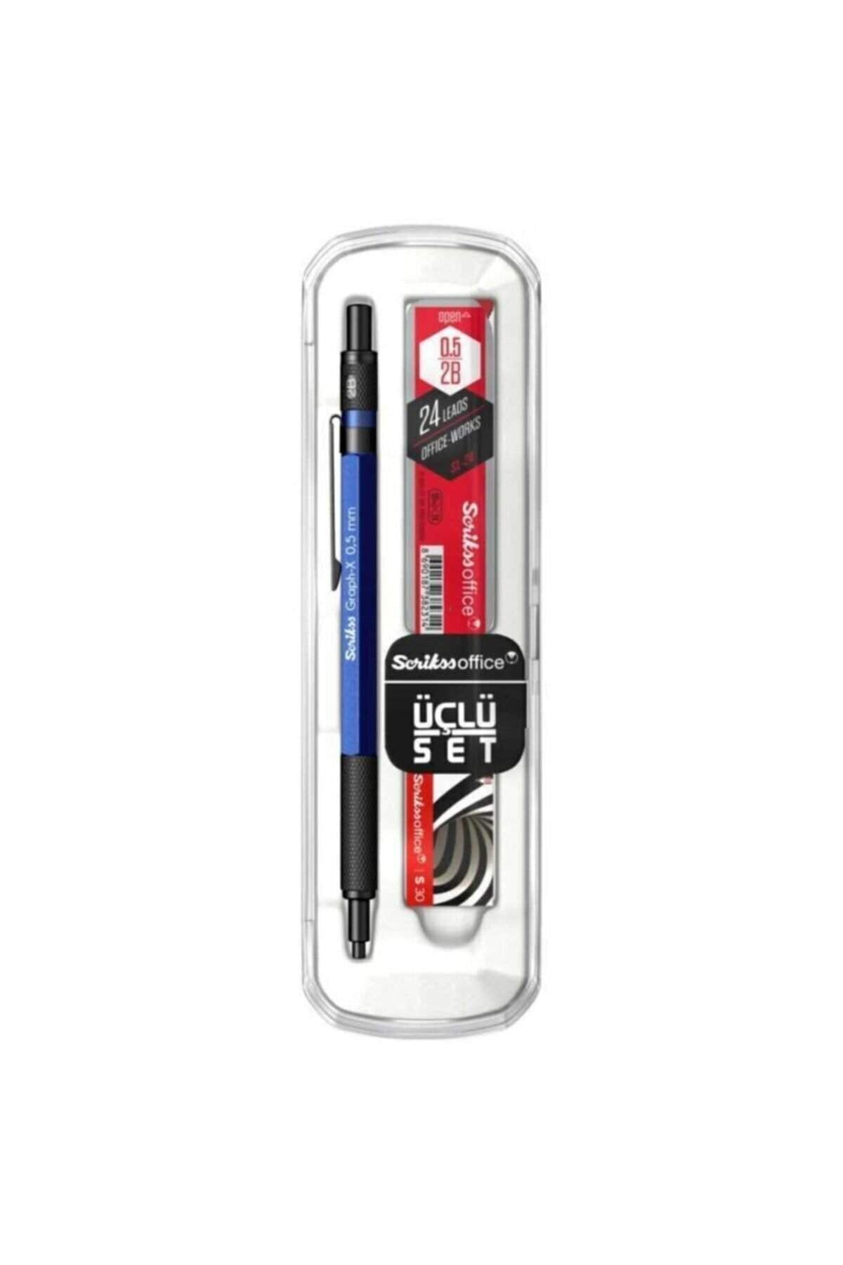 Scrıkss Graph-X 3'Lü Versatil Set 0,5mm Mavi