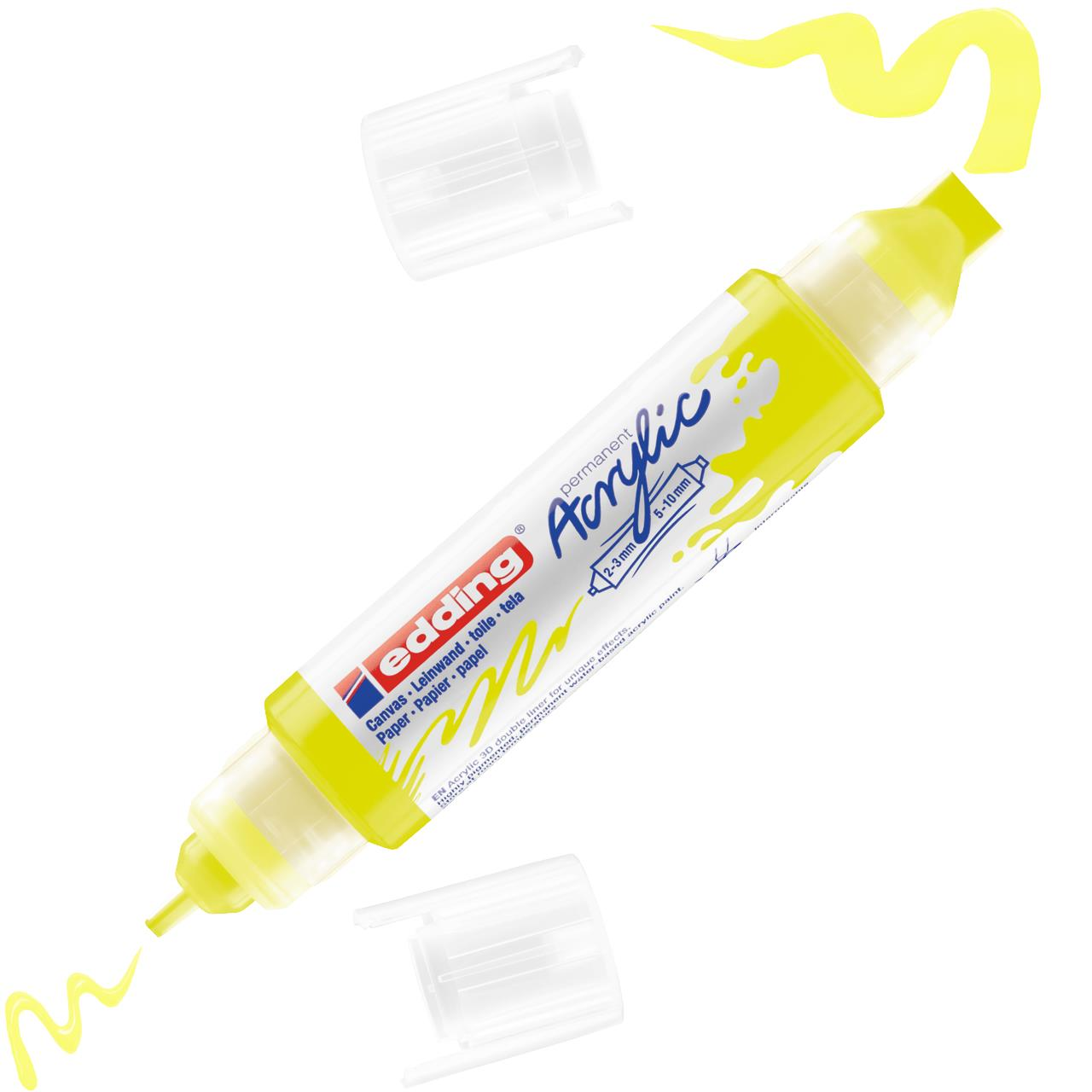 Edding 5400 Akrilik 3D Double Liner Fosforlu Sarı