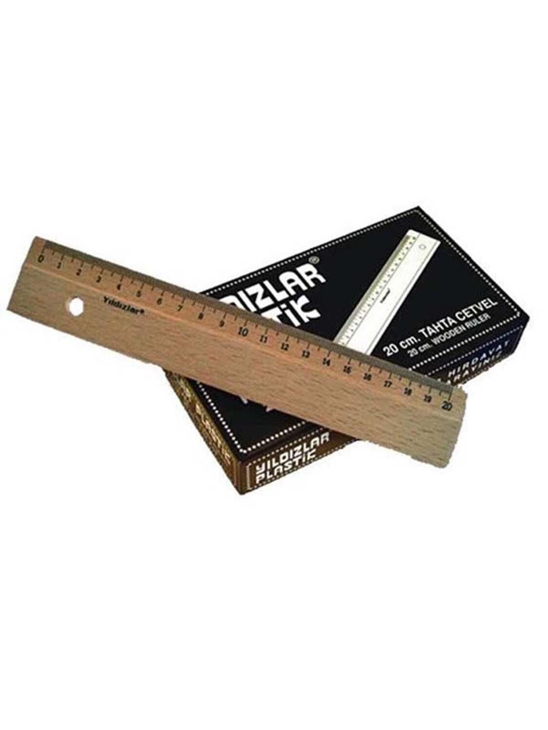 20Cm Ahsap Cetvel Yıldızlar 90