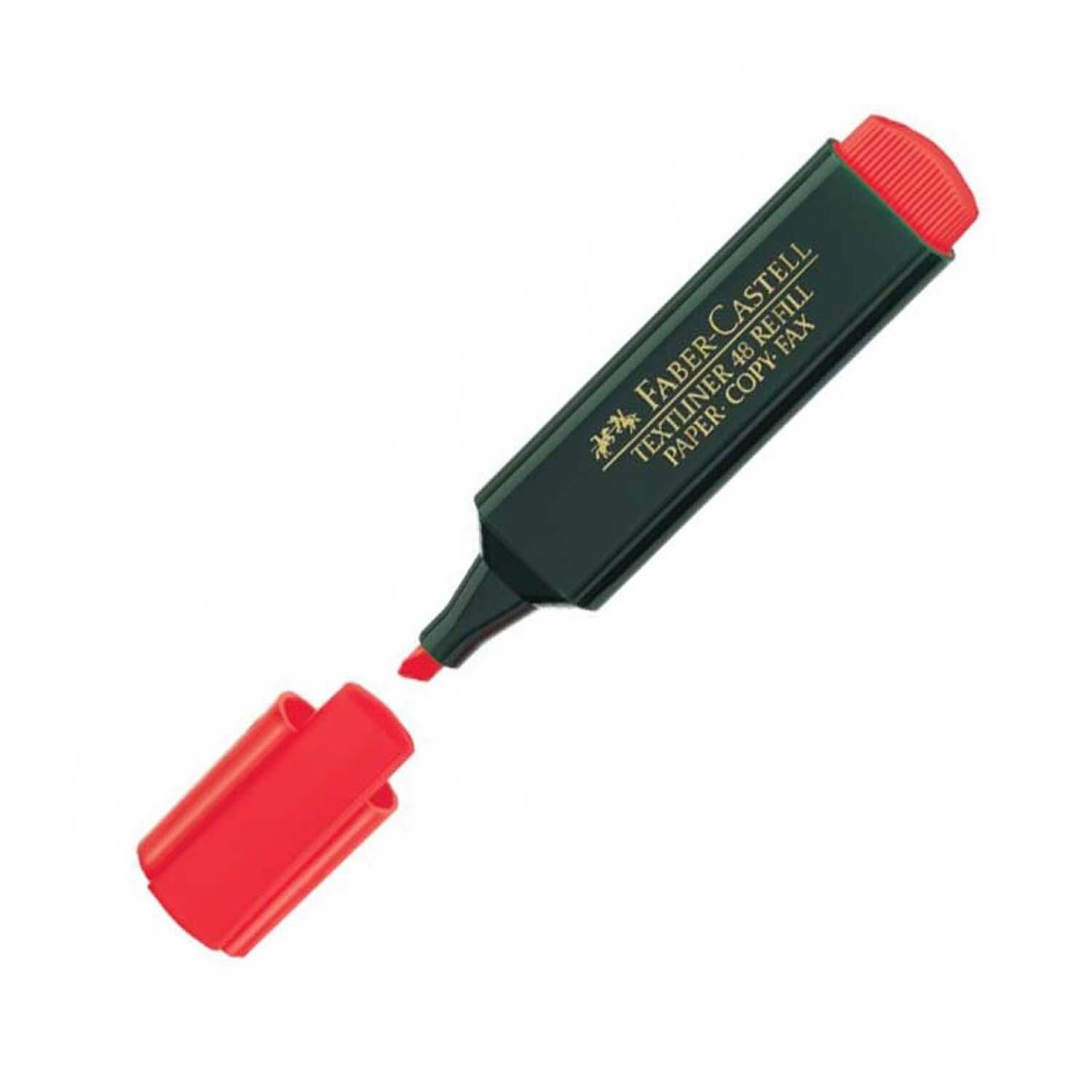 Faber-Castell 1548 Fosforlu Kalem Kırmızı