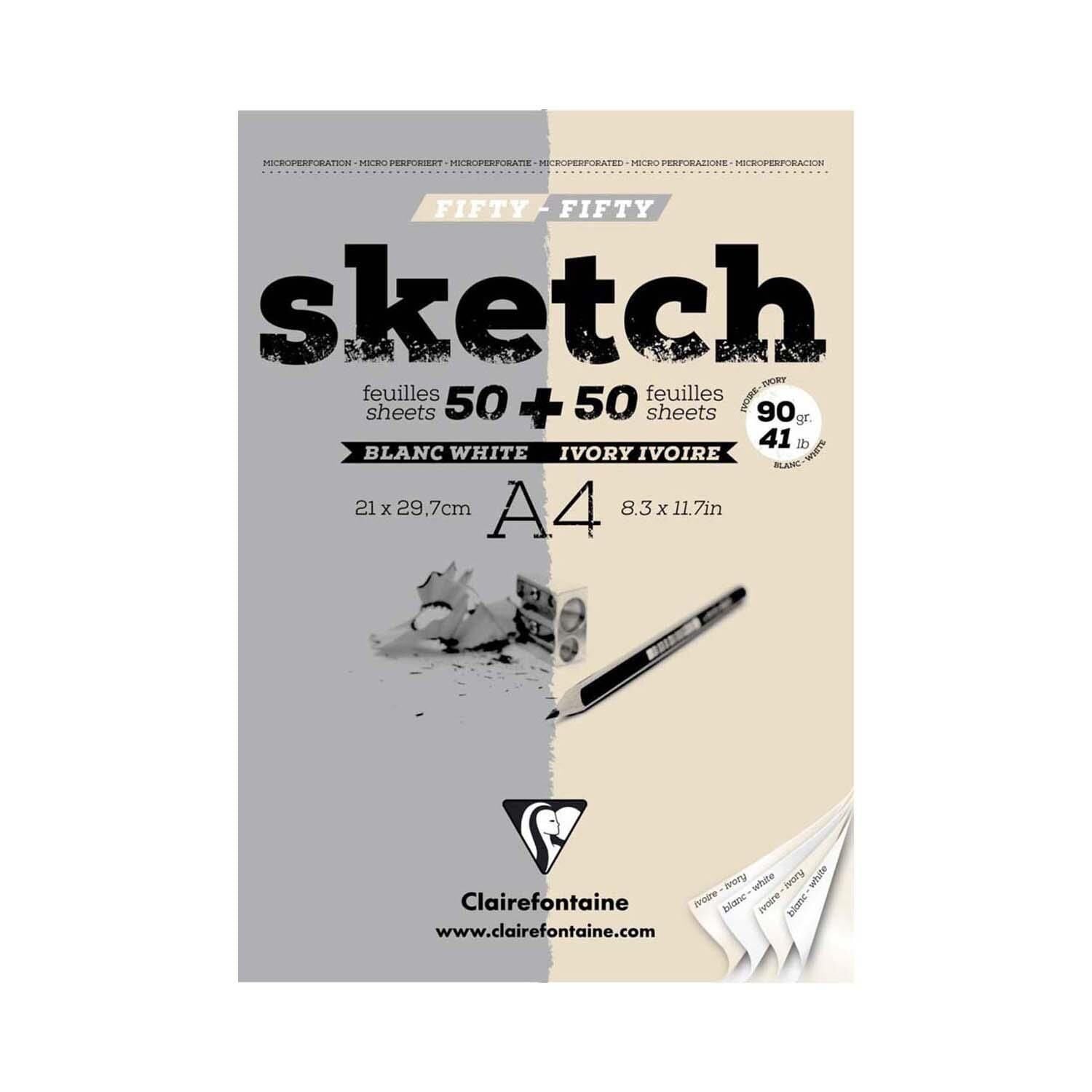 Clairefontaine Sketch Blok 50+50Yp 90Gr