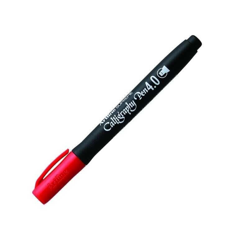 Artline Supreme Kaligrafi Kalemi Kesik Uç 4.0 mm Kırmızı