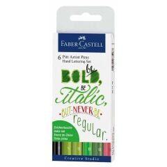 Faber C. Pitt Artist Kalig. Seti Yeşil 6Lı 267117