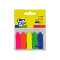 Kraf Index Film 12x44mm Ok Şekilli 5 Renk 25yp 51244