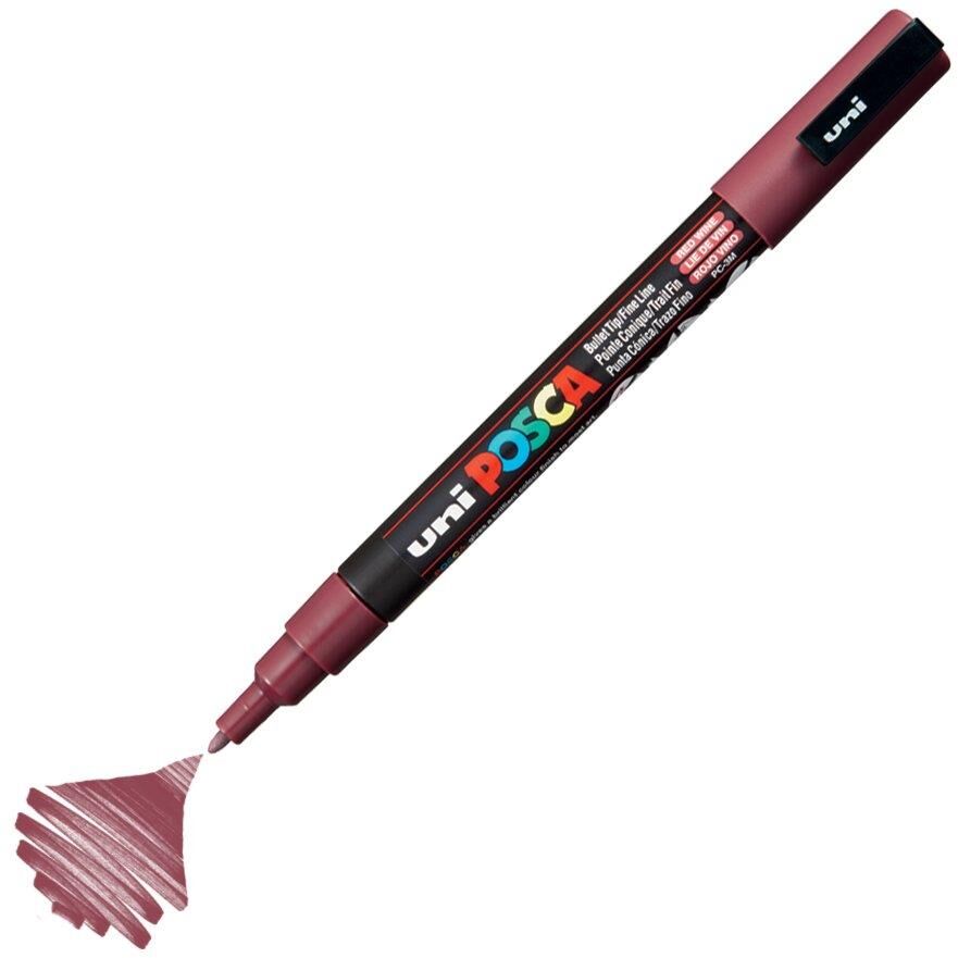Unı Posca Pc-3M 0.9-1.3 Sarap Kırmızı Sbazlı Markr