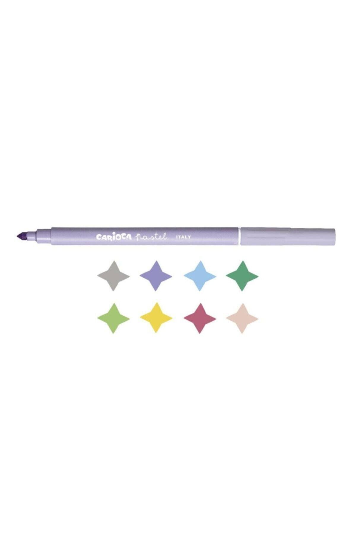 Carioca Pastel Renkler Süper Yıkanabilir Keçeli Boya Kalemi 8li